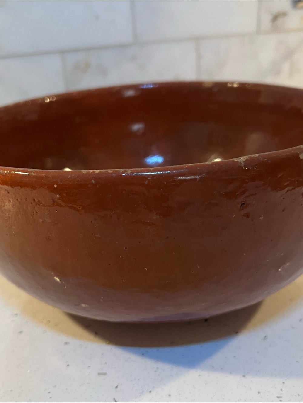 Handcrafted Brown Ceramic Bowl - Home Art